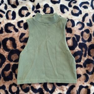 Zara Seamless Mock Neck Crop Top